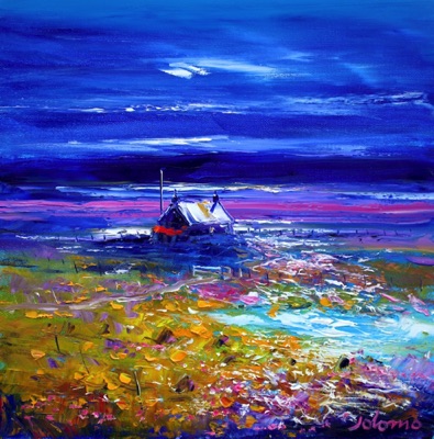 Evening Gloaming on the Machair South Uist 16x16